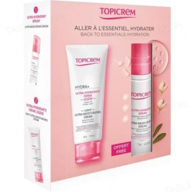ТОПИКРЕМ ЛЕГКИЙ УЛЬТРА-УВЛ. КРЕМ для чувств. и комб. кожи лица 40 мл + УЛЬТРА-УВЛ. СЫВОРОТКА 7 мл