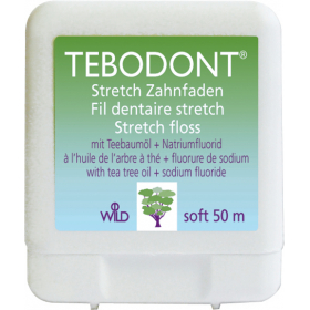ТЕБОДОНТ ЗУБНАЯ НИТЬ с маслом чайного дерева и фторидом натрия 50 м