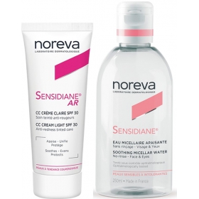 НОРЕВА СЕНСІДІАН АR СС крем SPF30 40мл + СЕНСІДІАН міцелярна вода 250мл набір
