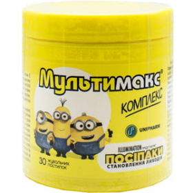 МУЛЬТИМАКС комплекс пастилка жувальні банка 3,5г №30