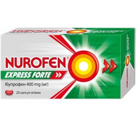 НУРОФЕН ЭКСПРЕСС ФОРТЕ капс. мягкие 400 мг №20