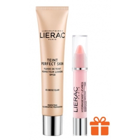 ЛИЕРАК Тен Перфект Скин 01 30мл + ЛИЕРАК Гидраженист для губ розовый 3г НАБОР