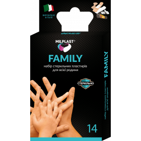 МІЛПЛАСТ FAMILY набір стерильних пластирів №14