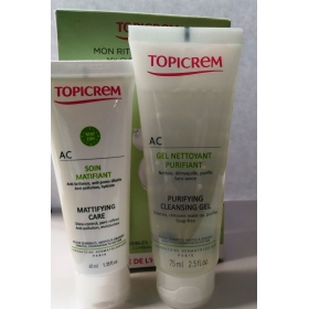 ТОПИКРЕМ НАБОР АК МАТИРУЮЩИЙ УХОД 40 мл + АК ОЧИЩАЮЩИЙ СЕБОРЕГУЛИРУЮЩИЙ ГЕЛЬ 75мл