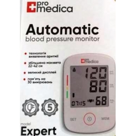 ТОНОМЕТР ИЗМЕРИТЕЛЬ АРТЕРИАЛЬНОГО ДАВЛЕНИЯ АВТОМАТИЧЕСКИЙ «PROMEDICA» expert