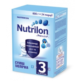 НУТРИЛОН NUTRILON 3 СМЕСЬ СУХАЯ МОЛОЧНАЯ с 12 месяцев 600г