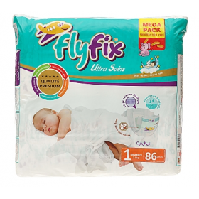 ПОДГУЗНИКИ ДЕТСКИЕ ГИГИЕНИЧЕСКИЕ FLY FIX р.1 (2-5кг) №86