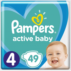 ПОДГУЗНИКИ ДЕТСКИЕ PAMPERS ACTIVE BABY maxi №49