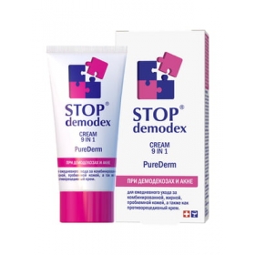 СТОП ДЕМОДЕКС STOP DEMODEX КРЕМ 9в1 PureDerm 50мл