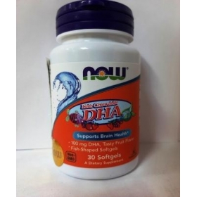 ОМЕГА-3 NOW DHA капс. зі смаком фруктів №30