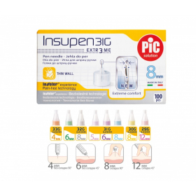 ИГЛЫ ИНЪЕКЦИОННЫЕ СТЕР. ОДНОРАЗОВОГО ПРИМЕНЕНИЯ INSUPEN ДЛЯ ИНСУЛИНОВЫХ РУЧЕК 5мм, 31G — 0,25 №100