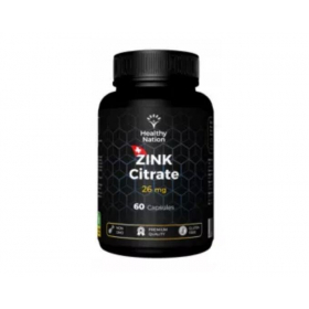 ЦИНКА ЦИТРАТ «HEALTHY NATION» капс. 26 мг контейнер №60
