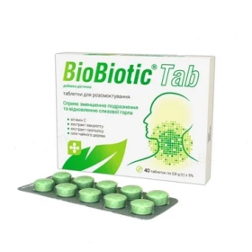 БІОБІОТИК BIOBIOTIC TAB табл. для розсмоктування №40