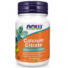 КАЛЬЦІЙ ЦИТРАТ з мінералами і вітамін Д2 NOW табл. №30