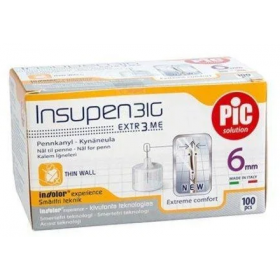 ИГЛЫ ИНЪЕКЦИОННЫЕ СТЕР. ОДНОРАЗОВОГО ПРИМЕНЕНИЯ INSUPEN ДЛЯ ИНСУЛИНОВЫХ РУЧЕК 6мм, 31G — 0,25 №100