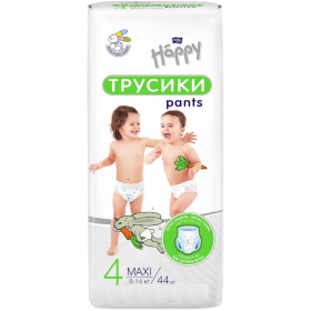 ПОДГУЗНИКИ-ТРУСИКИ ДЕТСКИЕ ГИГИЕНИЧЕСКИЕ BELLA BABY HAPPY 4 maxi №44