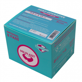 МІЛПЛАСТ POST-OPERATIVE HYPOALLERGENIC пластирі на нетканній основі 7,5*7,5см №1