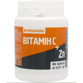 АСКОРБІНОВА кислота+ЦИНК табл. 0,25г №100