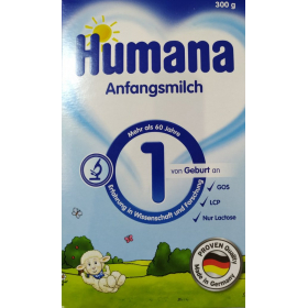 СМЕСЬ СУХАЯ МОЛОЧНАЯ ХУМАНА 1 С ПРЕБИОТИКАМИ И ГАЛАКТООЛИГОС-МИ Д/ ДЕТЕЙ от 3 до 6 мес. 300 г