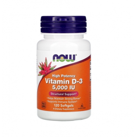 ВІТАМІН Д3 NOW 5000мо капс. №120