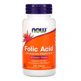 ФОЛІЄВА кислота 800мкг NOW табл. №250