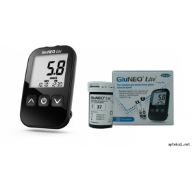 ГЛЮКОМЕТР GLUNEO LITE+ТЕСТ-ПОЛОСКИ GLUNEO LITE ГЛЮНЕО ЛАЙТ для самотестирования упаковка №50