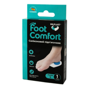 МІЛПЛАСТ ФУТ КОМФОРТ підп’яточник силіконовий р.S 1 пара