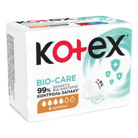 ПРОКЛАДКИ гігієнічні KOTEX Bio-Care Normal №8