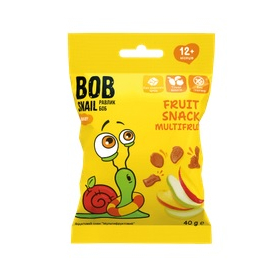 СНЕК ФРУКТОВЫЙ УЛИТКА БОБ мультифрукт 40г