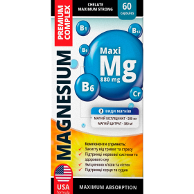 МАГНИЙ ПРЕМИУМ КОМПЛЕКС капс. 892мг №60