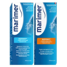 МАРИМЕР спрей назальный изотонический 100мл + МАРИМЕР спрей назальный гипертонический 100мл